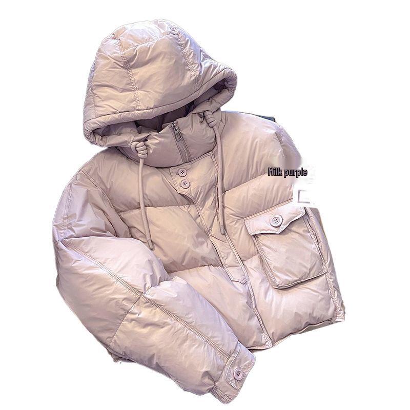 Petite Women's 2024 Winter Hooded Cotton Jacket - Short, Thick, and Warm