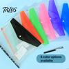 Dustproof Document Holder 11 Hole Clear File Folder for A4 Binders, Colorful Plastic with Project Organizer Snap Button & Label Slot, Transparent