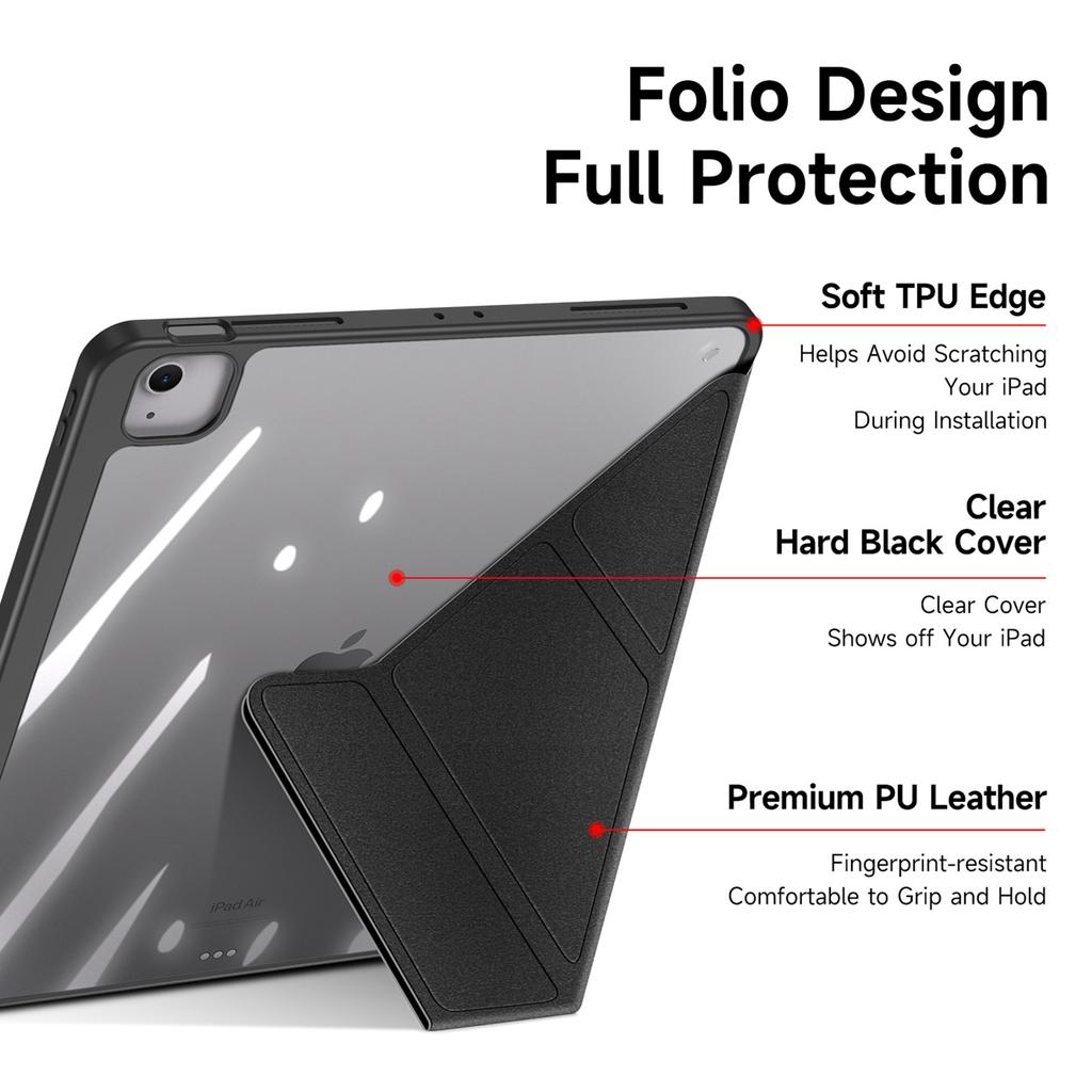 DUX DUCIS Magi Series for iPad Air 13 (2025)/(2024) Case PU Leather+PC+TPU Auto Wake/Sleep Tablet Cover