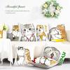 Decorative Pillowcase Cute Cat Polyester Cotton Home Decor Car Cushion Cover Sofa