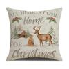 1Pcs Simple Christmas Deer Cushion Pillow Covers For Sofa Couch Decorative Throw Pillow Case Holiday Home Decor Pillowcase