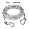 3M-15M Stainless Steel Clothesline, Portable Windproof Indoor/Outdoor Clothes Drying Camping Supplies Clothes Line
