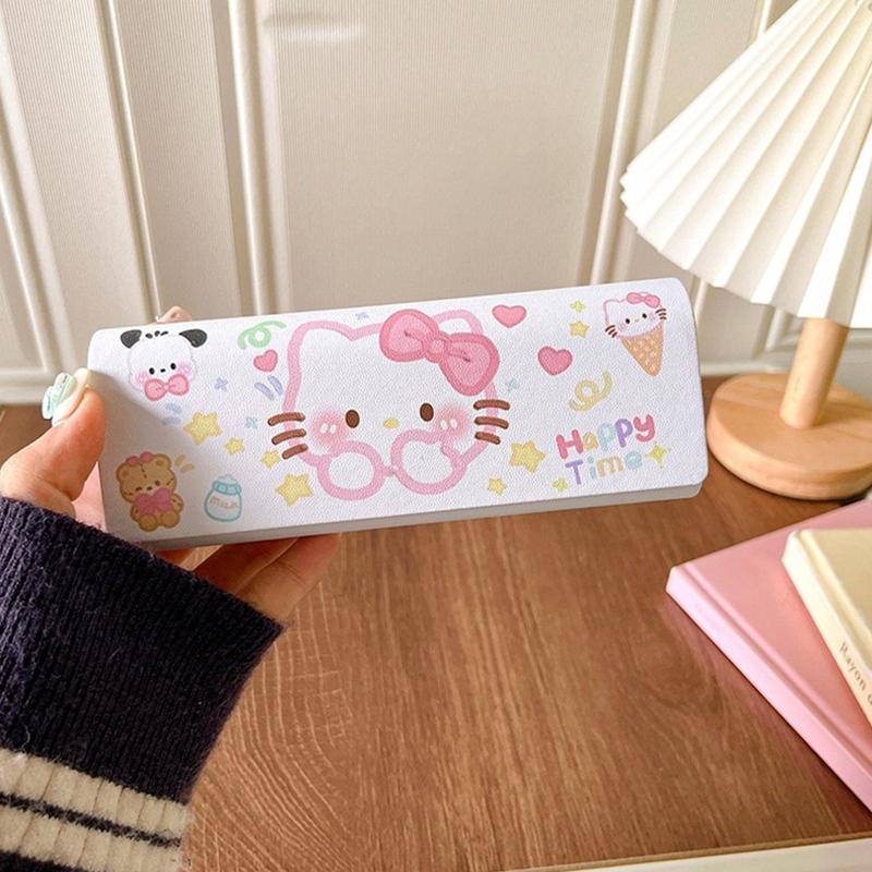 

Sanrio Hello Kitty Magnetic Glasses Case Kawaii Cinnamoroll Kuromi Pochacco Glasses Storage Box Travel Portable Girls