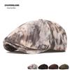 Men's Warm Fleece-Lined Striped Duckbill Beret - British Style Autumn/Winter Newsboy Cap