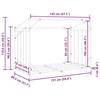 VidaXL Firewood Rack and Rain Cover Galvanized Steel, Log Storage, Fireplace Log Holder, 4104942