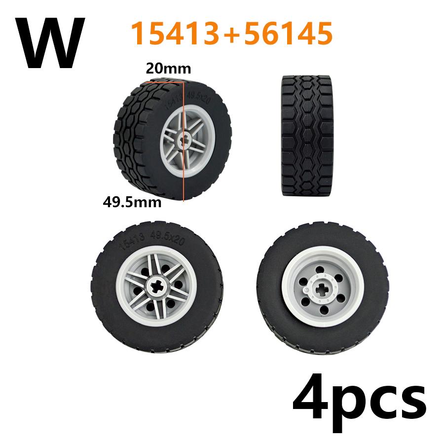 MOC Technical Tire Wheel Cross Hole Set Motorcycle Car Truck Wheels 44309 92402 3 54120 11957 Construction Building Block