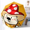 1pc Mushroom Bear Adventure Auto Open/close, 8-Rib Iron Frame, Compact Folding Cute Umbrella All-Season Portable Umbrella for Travel 001
