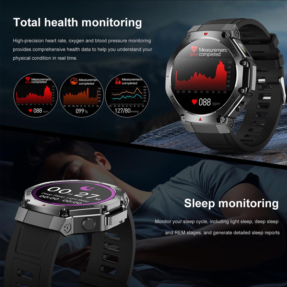 Новий спортивний смарт-годинник з GPS для чоловіків PK Amazfit T-Rex 3 Bluetooth-дзвінок Смарт-годинник Компас Зовнішній Фітнес Монітор здоров'я Браслет