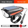 Solar USB Rechargeable Bicycle Headlight with Horn