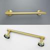 Brushed Gold 304 Stainless Steel Bathroom Set: Knurled Towel Rack, Towel Bar, Paper Holder, and Coat Hook