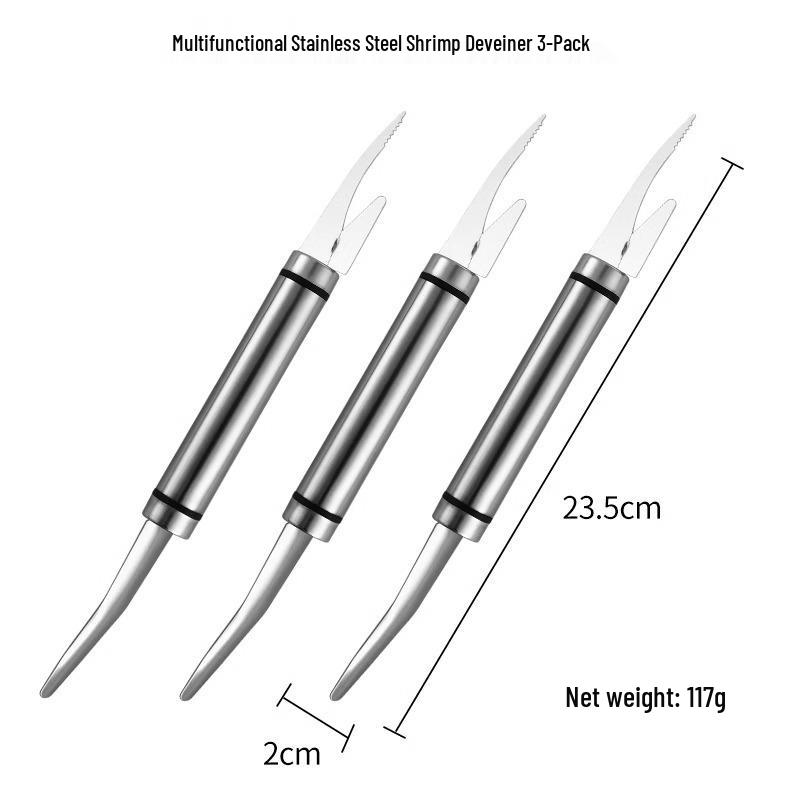 Shrimp Deveiner and Peeler: Multifunctional Tool for Cleaning, Opening, and Shelling