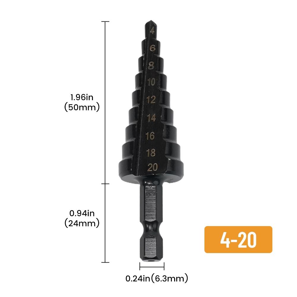 Step Drill Bit Electric Drill HSS Steel Heat Treated