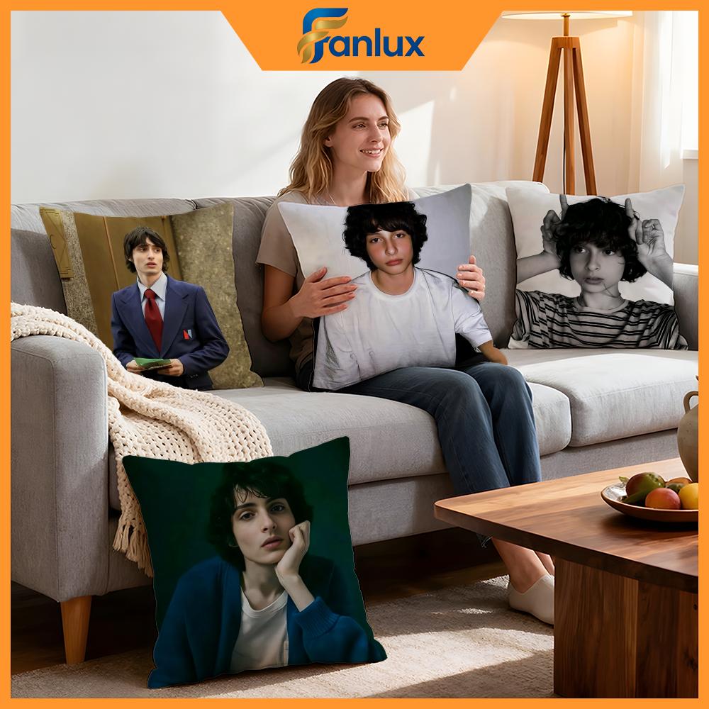 Star Finn Wolfhard Cushion Cover Pcs Decorative Covers Soft Cushion Case for Sofa Couch Decor X X Pillowcases