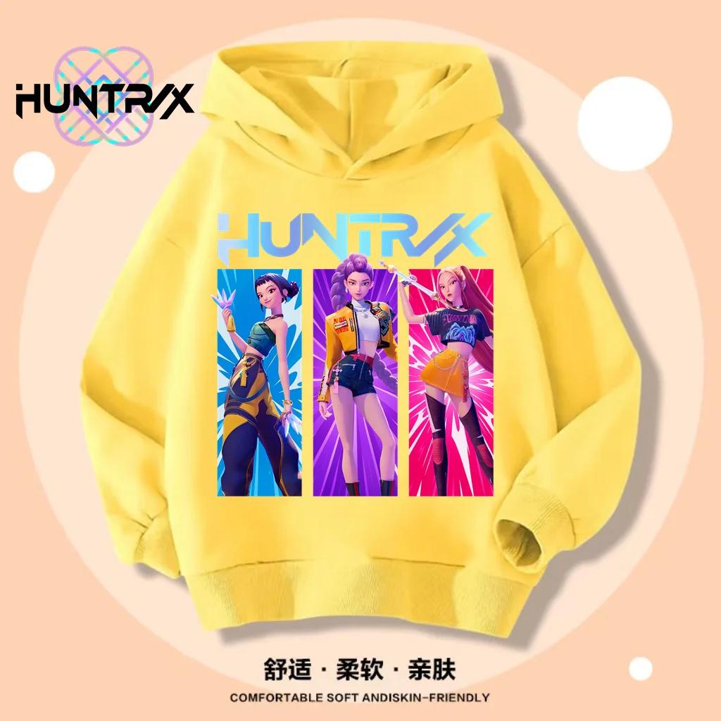 Felpe con cappuccio K-pop Demon Hunters Ragazzi Ragazze Manica Lunga Capispalla Saja Stampa Ragazzi Cappotto con Cappuccio per Bambini Moda Pullover Top per Bambini