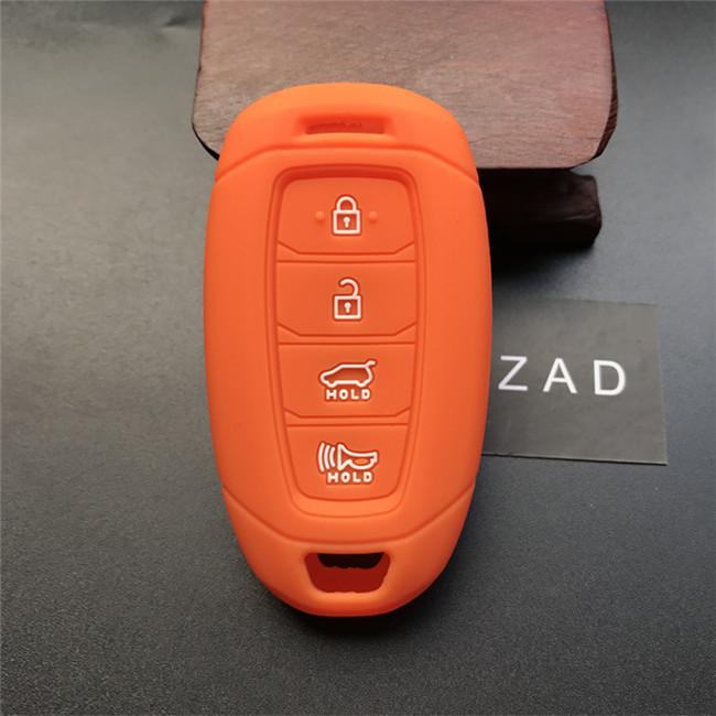 ZAD 4 Buttons Silicone Rubber Car Key Case Cover for Hyundai GRANDEUR IG Azera 2017 2016 Key Case Cover Shell