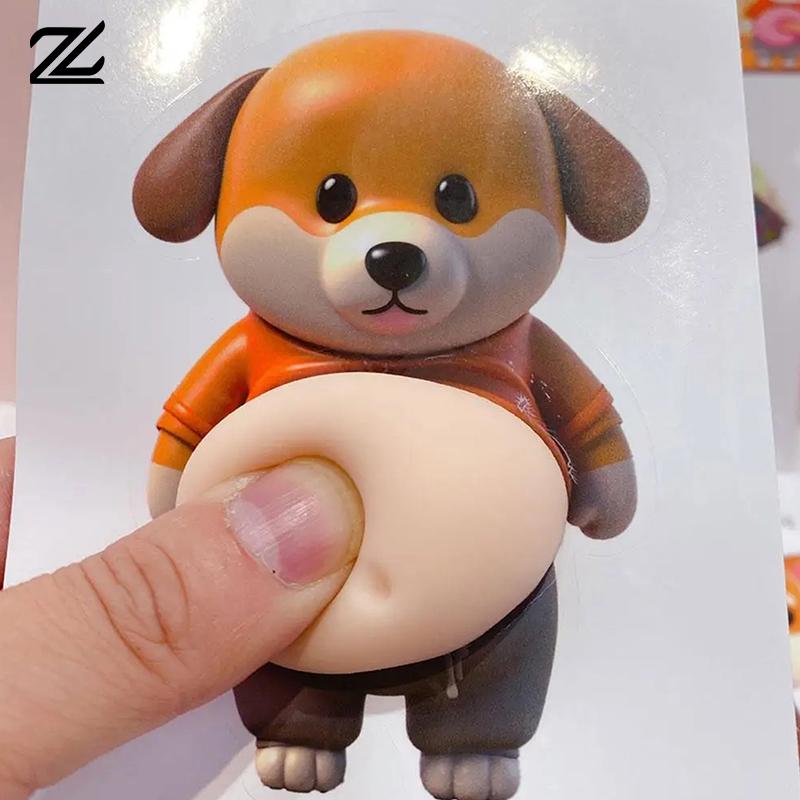 3D Cute Squeezeable Shiba Inu Puppy Sticker Phone Decoration Children's Party Favor Festival Supplies Gift For Kids