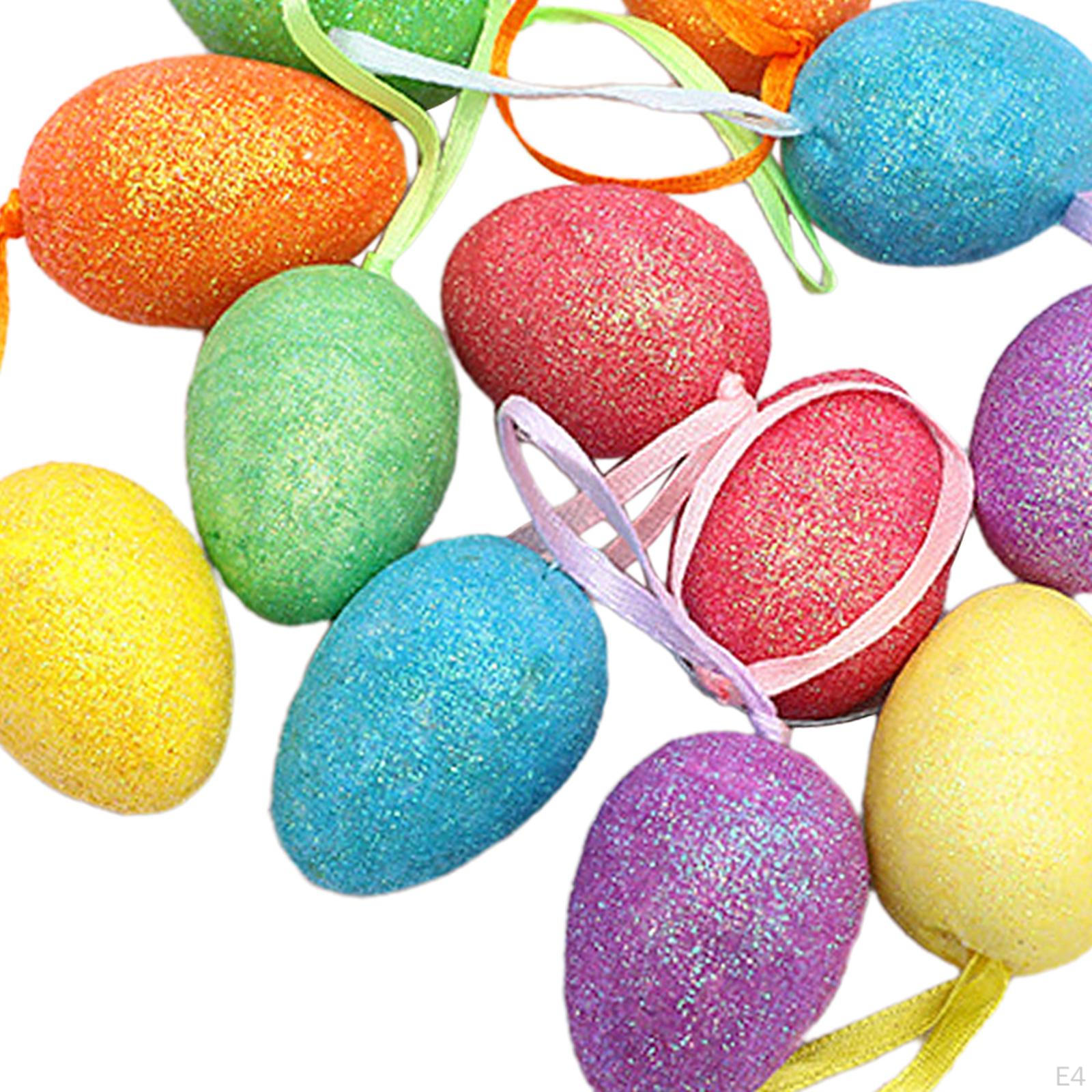 12 шт. пасхальные украшения елочный орнамент корзина игрушки пастельные яйца украшение для — фото 6