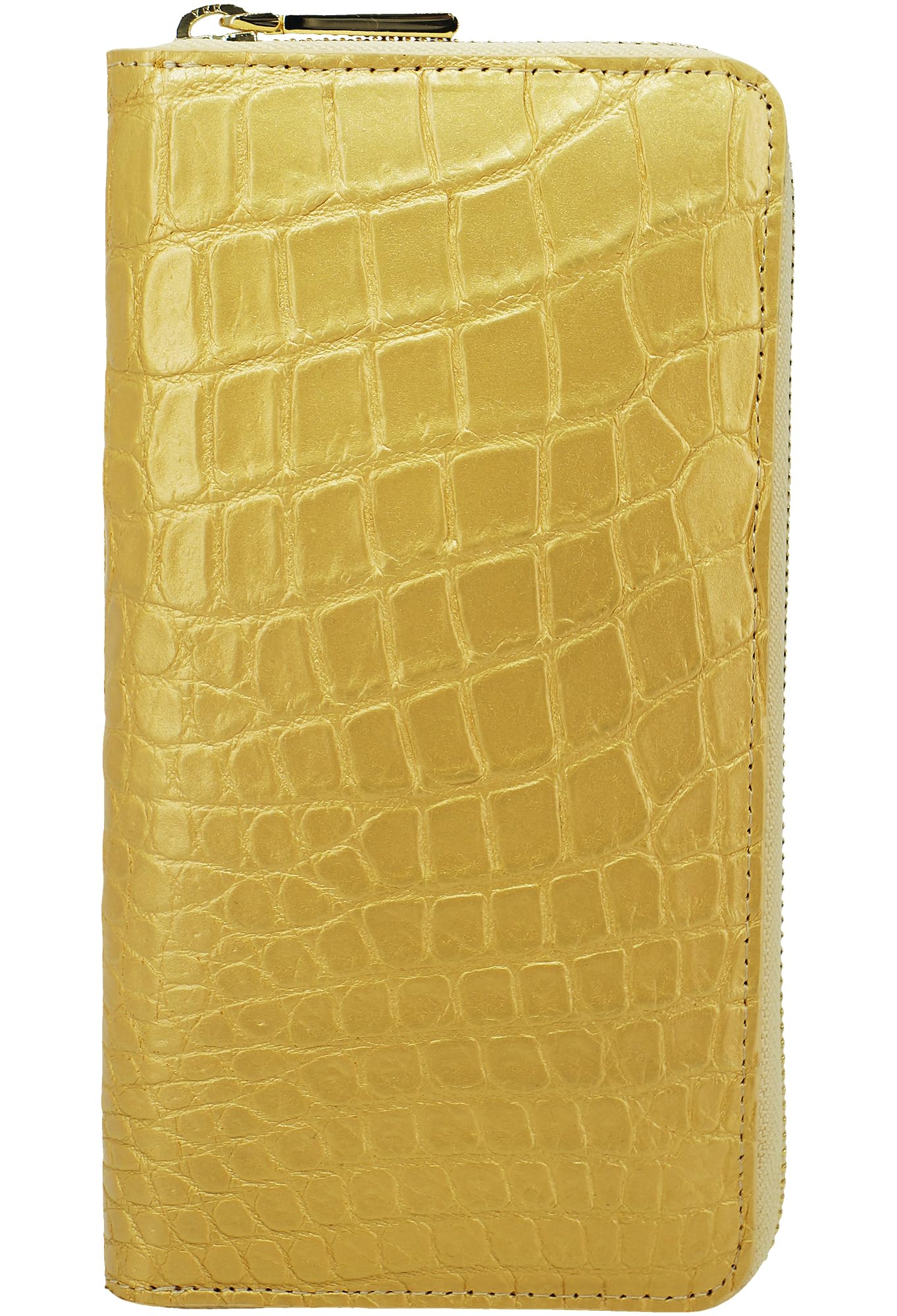 

Gold Crocodile Long Wallet Wallet Long Wallet Genuine Single Piece Leather Unrivaled Crocodile Leather Crocodile Skin Crocodile Leather Crocodile золотий