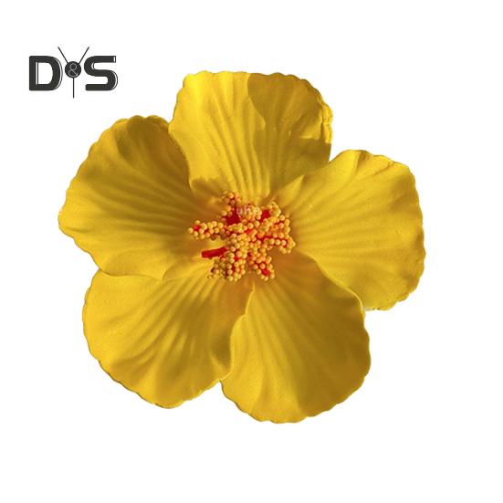 Women Hair Clip Vibrant Color Imitation Flower Decor Beach Vacation Hair Pin Party Wear Hair Accessory