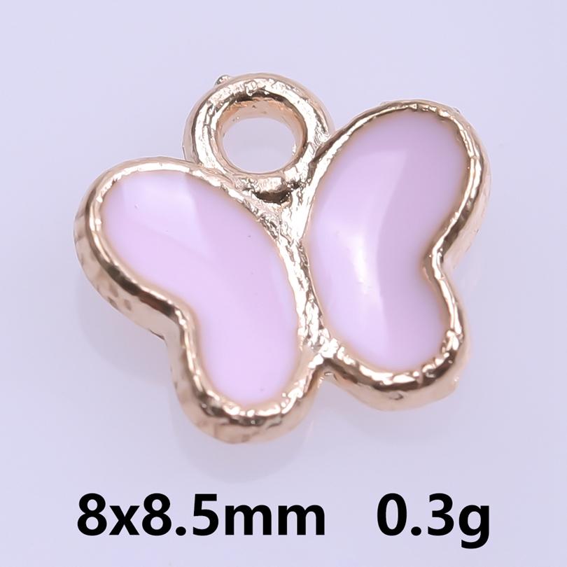 Rosa Liebe Mädchen Accessoires Emaille Großhandel Anhänger Für Schmuckherstellung Zubehör Mond/Blume/Schmetterling Anhänger Charm DIY Ohrring Basteln