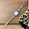 Leopard Print Leather Strap for Apple Watch 11 iWatch 10987E, Huawei FIT4, Xiaomi 9PRO