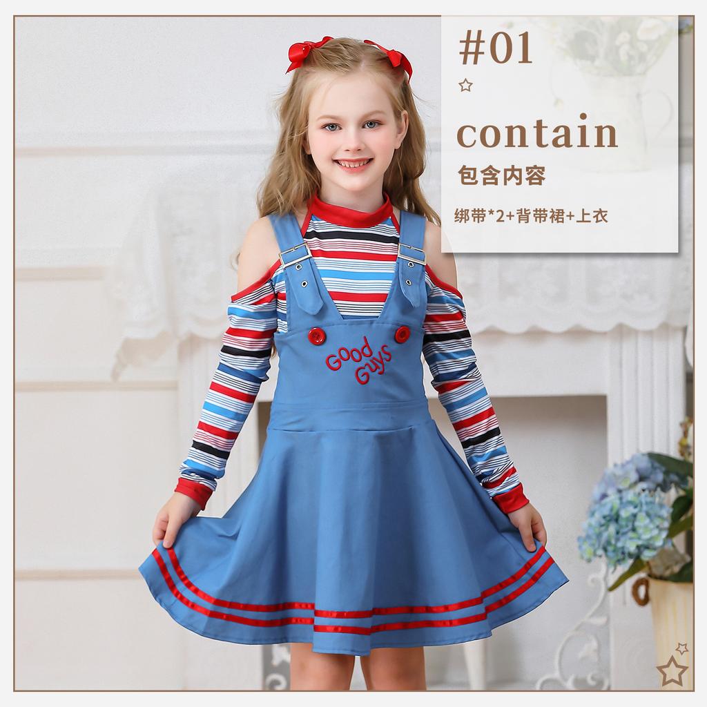 Halloween Children's Costumes Horror Ghost Baby Dress Epiphany Circus Clown Costume Girls European and American Movies