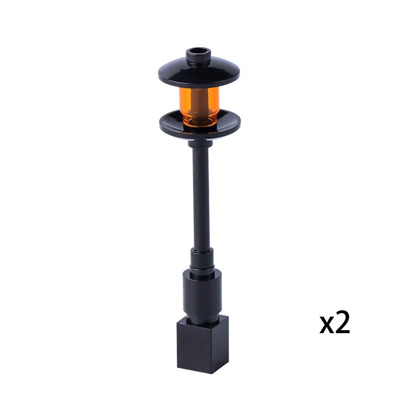 MOC Bricks Toys Model Compatible MOC Parts Bricks City Street Lamp Building Block Lamp with Halloween Bat Lamp
