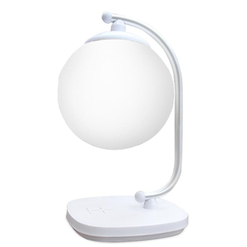 

A96I-Useful Desk LED Reading Night Light Moon Lamp With Wireless Charging For Eye Protection Home Decor Design білий
