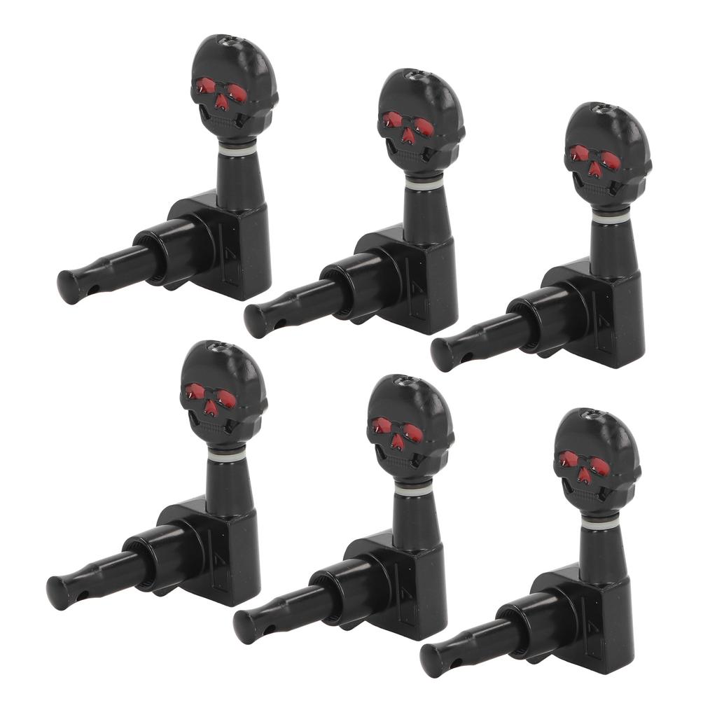 6PCS Skull Guitar Tuning Peg Metal Machine Head Tuners Electric Acoustic Guitar Replacement Parts