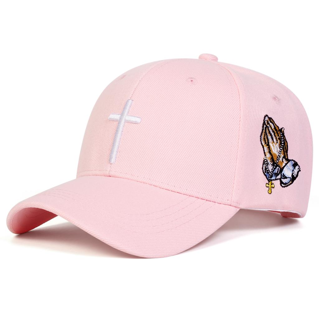 Unisex Cross Embroidery Baseball Caps Spring Autumn Outdoor Adjustable Casual Hats Sunscreen Hat Sports Cap
