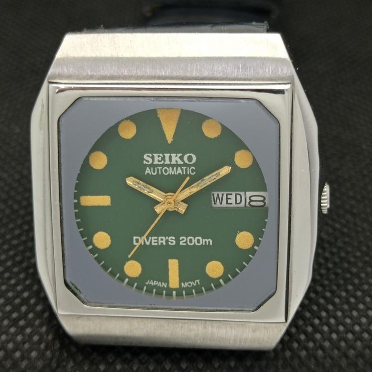 JAPAN-MADE SEIKO MENS AUTOMATIC GREEN DIAL WATCH a417060-2