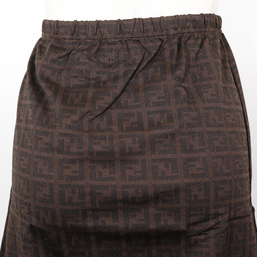 FENDI Zucca Mini skirt Brown Nylon Women Used