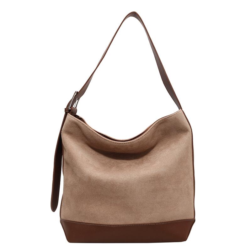 

Retro bag New fashion commuter bucket bag Premium texture shoulder messenger bag хакі