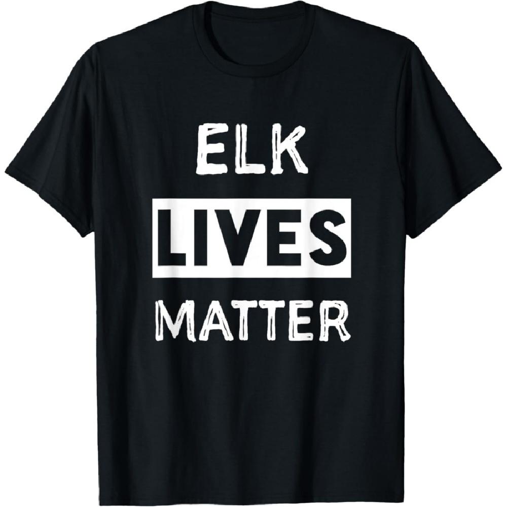 Футболка  Жизнь лося важна . Рубашка с лосем. Смешная футболка с лосем XXXXXL чёрный