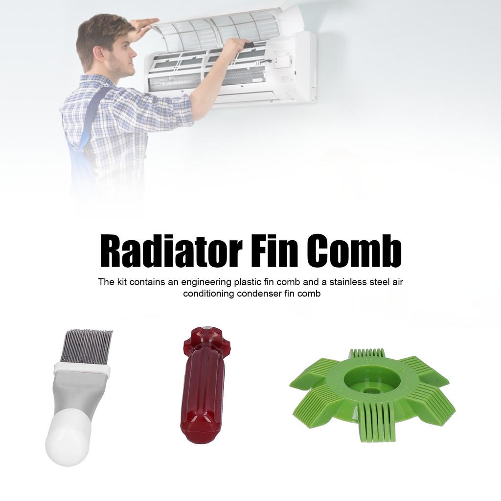Air Conditioning Cleaning Tool Radiator Condenser Fin Comb Brush Repair Combination Parts