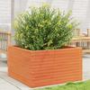 Vidaxl Garden Planter, Waxed Brown, 80X80X46 Cm, Solid Pine Wood