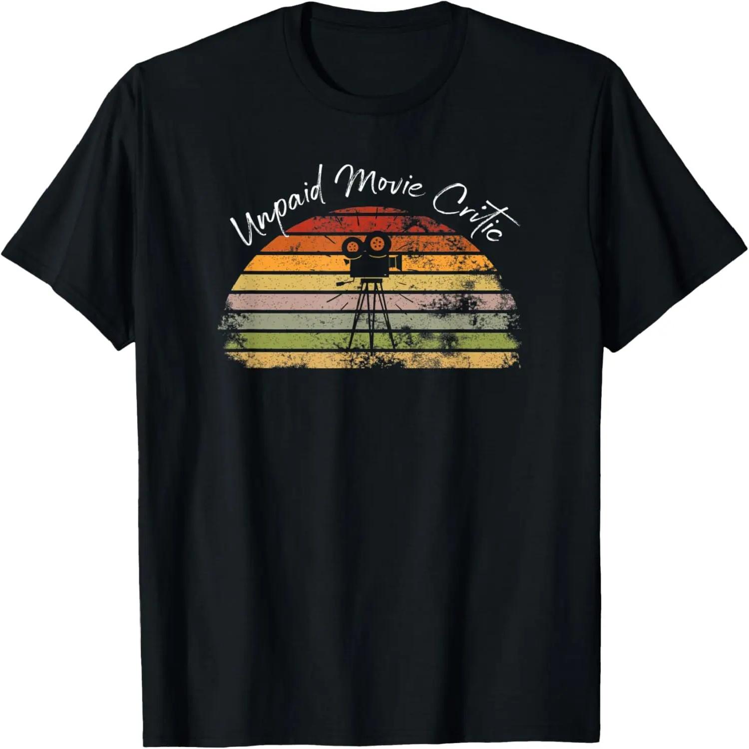 Funny Cinema Fan Unpaid Movie Critic Design T-Shirt S чёрный
