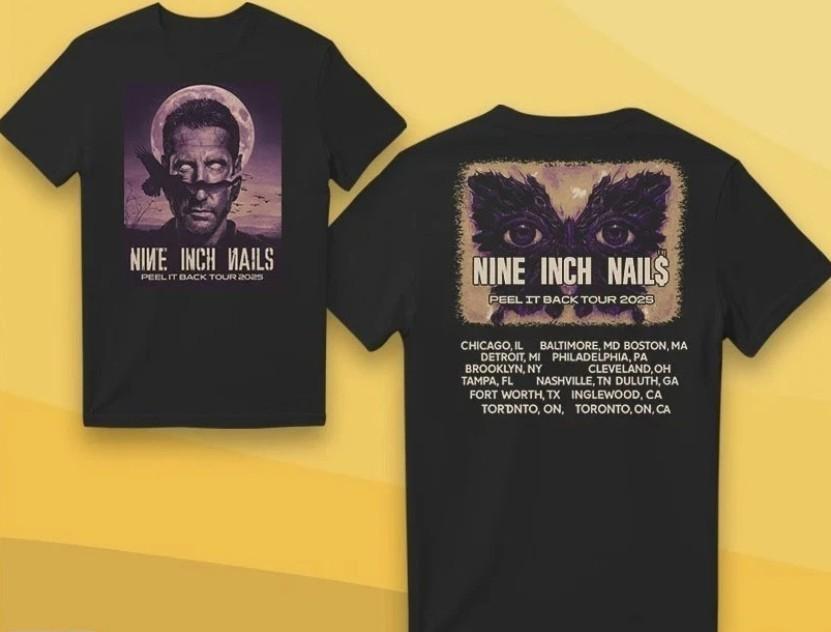 NIN Peel It Back Tour 2025 Nine Inch Nails Concert Unisex T-Shirt XL