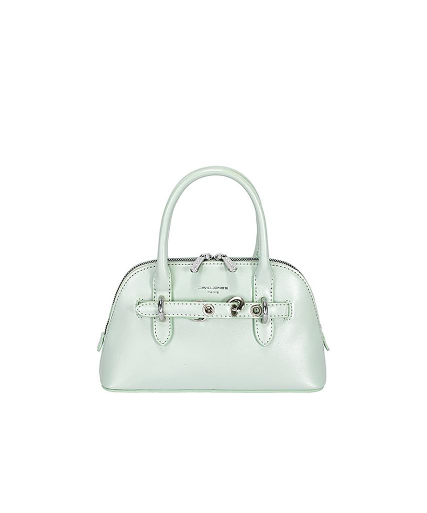 David Jones Le Mare 3-Way Top Handle Mini Belted Tote Leather Bag_Fair Green (Cm8265)