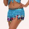 Creative Belly Dance Belt Colorful Sequin Waist Chain Skirts Hip Scarf Skirt  Dance Performance