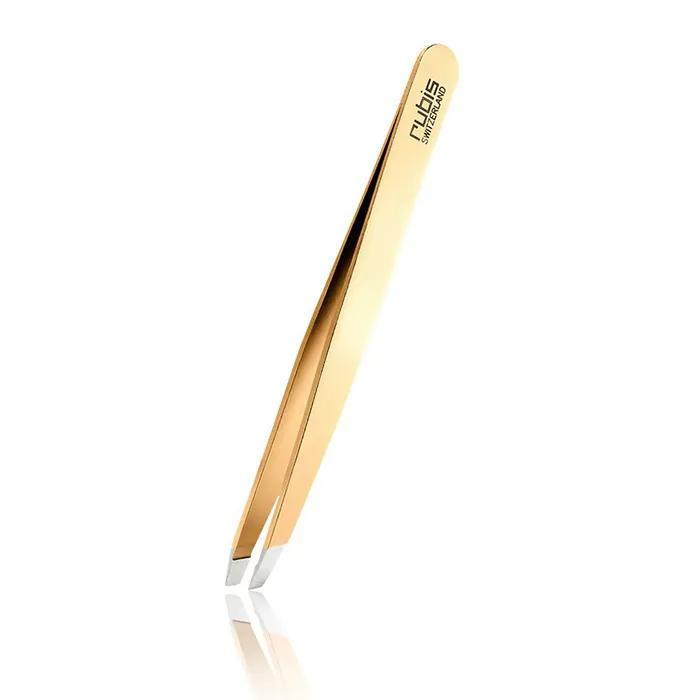 RUBIS PRESTIGE SLANT GOLD 1K103, Швейцарский Премиум Пинцет