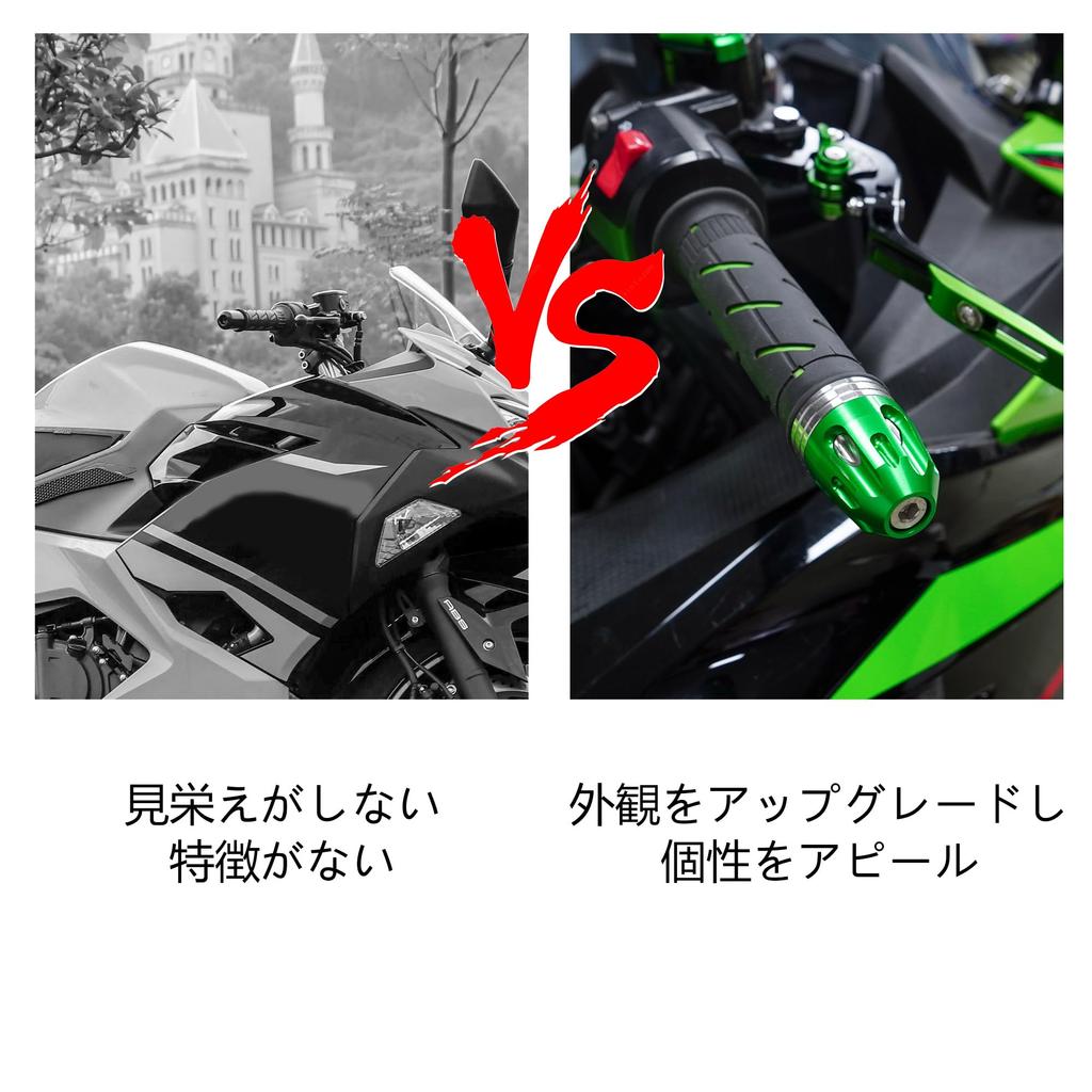 Motikvans Motorrad Lenkerendkappe Griffende für Kawasaki Ninja Ninja 400 Z400 Z800 Z900 Lenkerende CNC Aluminium Grün