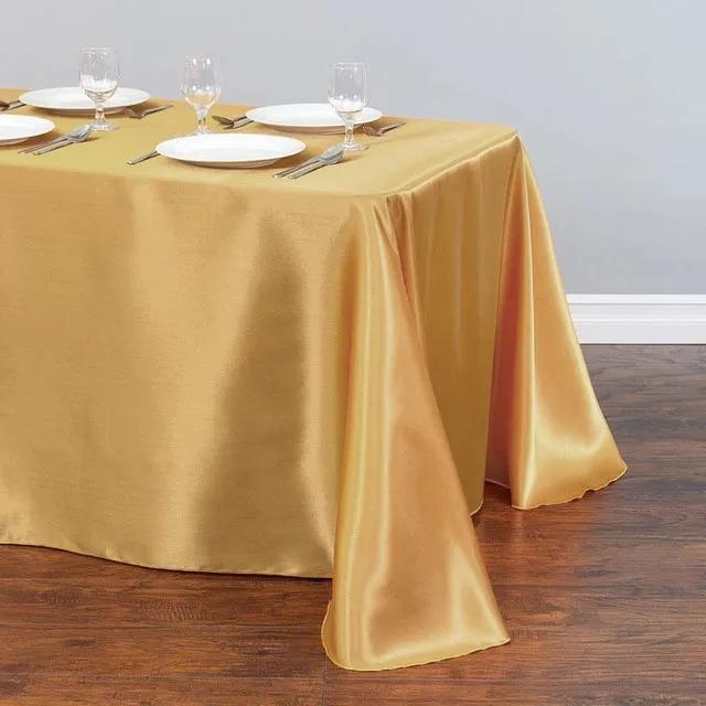Rechteckige Satin-Tischdecke Hochzeitstischdecke Weiß Schwarz für Party Geburtstag Veranstaltungen Bankettdeko Zuhause Abendessen Tischdecken