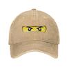 Casquette de Baseball Style Dessin Animé Yeux N-Ninjagos Unisexe Casquettes Délavées Effilochées Chapeau Voyage Extérieur Casquette Snapback Souple Non Structurée