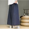 Men Striped Pants Drawstring Joggers Loose Streetwear Wide Leg Trousers Men 2024 Pockets Vintage Casual Male Pants 5XL