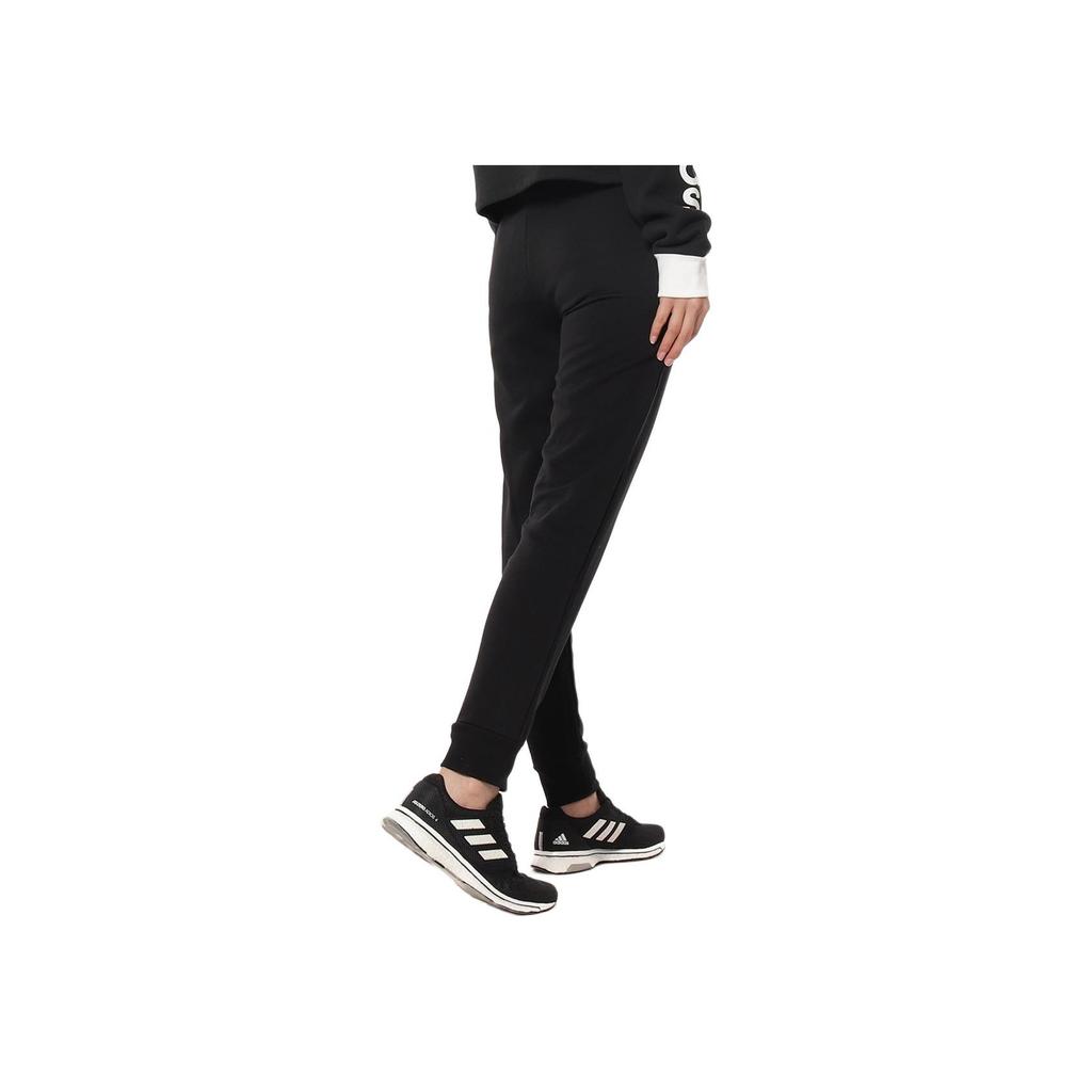 Adidas Logo Comfortable Warm Lace-Up Knitted Sports Pants Women bottoms Black DW7950