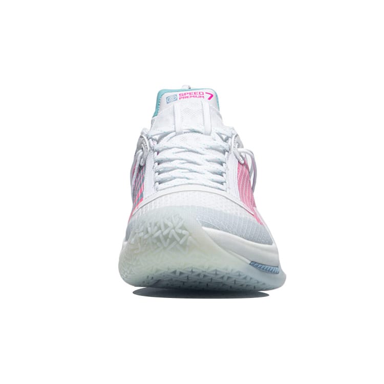 Li Ning Speed 7 Premium Basketball Shoes Men's Low Top White/Blue/Pink ABAR017-3