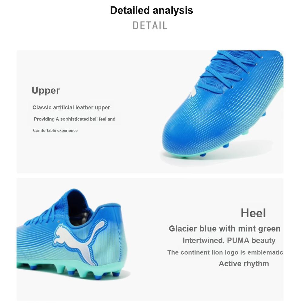 Puma Future 7 Play Sports Comfortable Low-Top Kids Football Shoes Kids Football Shoes Blue White 108019-01
