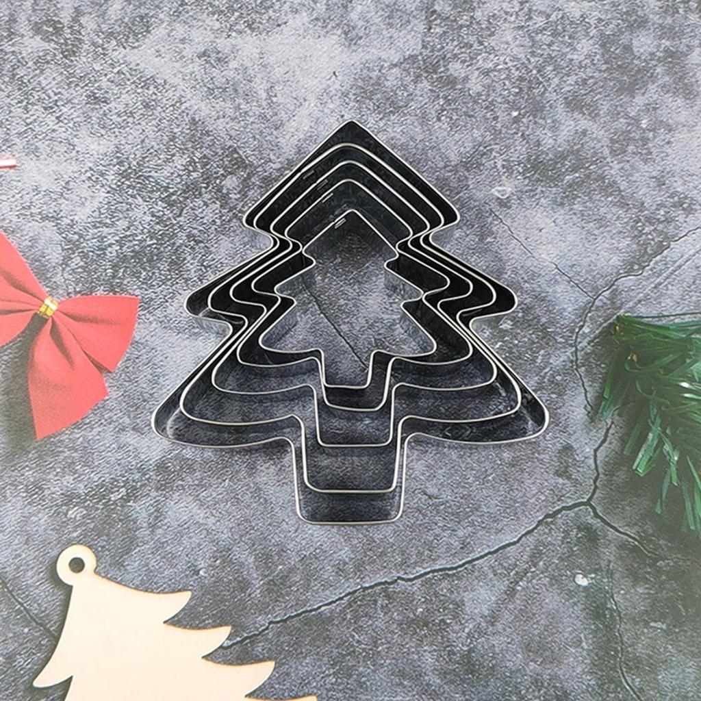 Steel Santa Claus DIY Snowflake Baking Tools Christmas Decor Cookie Cutters Set Biscuit Mold