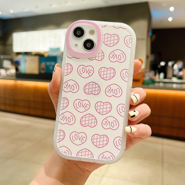 

Чехол для телефона с милым цветком для Iphone 11, чехлы для iPhone 13 14 Pro Max 12 X Xs Max Xr 7 8 Plus Se 2022 2020, задние чехлы с круглой рамкой For iPhone 14